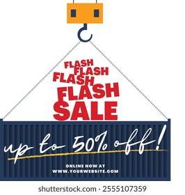 50% off flash sale  vector design for sale day 