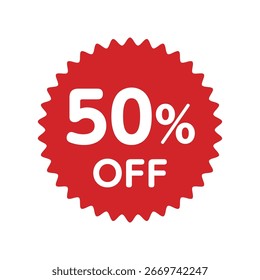 50% de descuento icono. Icono de descuento.