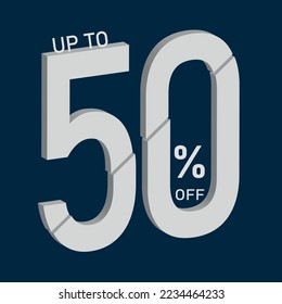 50% off icon, up to 50% off vector, 