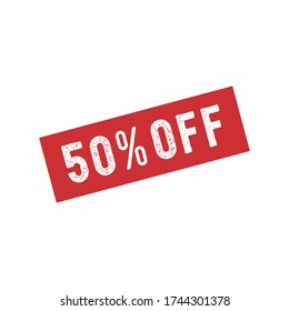 50% off ink stamp vector