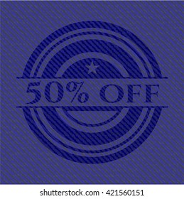 50% de fondo fuera de jean