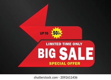 up to 50% off limited time only banner 