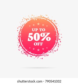 Up to 50% Off Offer Label