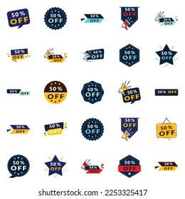 50% Off A Pack of 25 Eye-catching Vector Designs