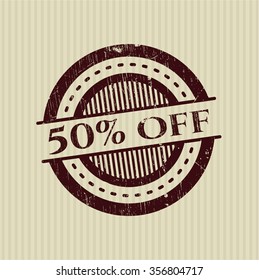 50% Off rubber grunge stamp