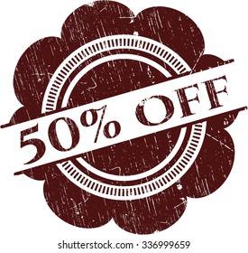 50% de precinto de textura de hule de goma