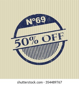 50% Off rubber grunge texture seal
