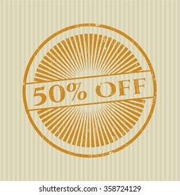 50% Off rubber grunge texture seal