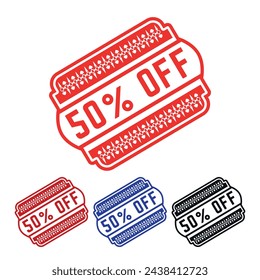 50% Off Rubber stamp Design art Illustration 