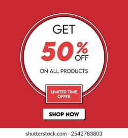 50% Off Sale Banner - Limited Time Offer