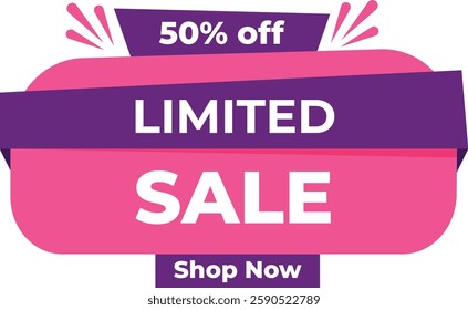 50% Off Sale Banner, Promotion