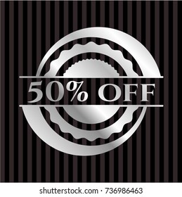 50% Off silver shiny emblem
