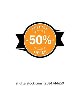 50% Off Special Discount Offer Template Design.