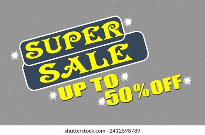 50% OFF. Special Offer Marketing Announcement. Discount promotion.50% Discount Special Offer Conceptual Banner Design Template.