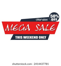 50% OFF. Special Offer Marketing Announcement. Discount promotion.50% Discount Special Offer Conceptual Banner Design Template.
