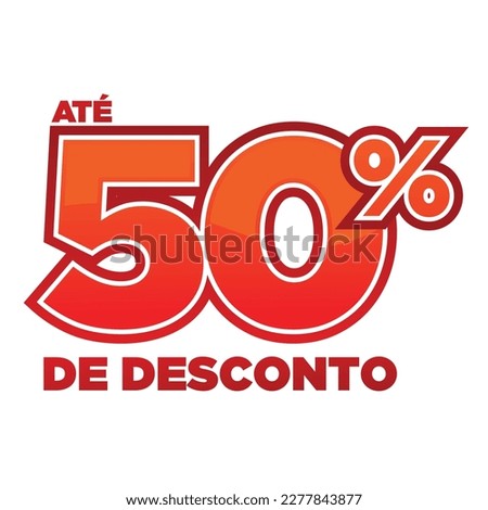 50% off.
Special offer.
Red text with white outline.