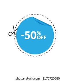 50 Off Sticker Label Stock Vector (Royalty Free) 1170720580 | Shutterstock