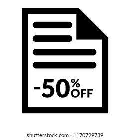 50% OFF sticker, label 
