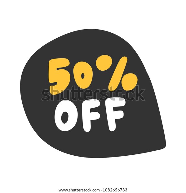 50 Off Sticker Social Media Content Stock Vector Royalty Free