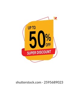Up to 50% off super discount , Discount Price Tag, special offer super discount 50% discount vector illustration
