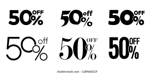 50% off typography sale gift