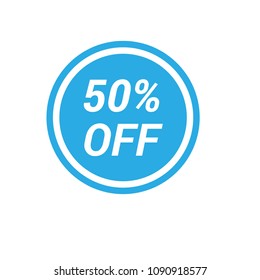50% OFF, vector illustration