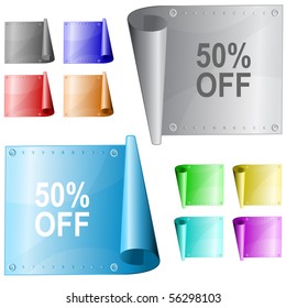 50% OFF. Vector metal surface.