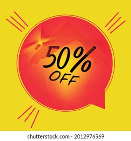 50% off, vetor de desconto, especial para promoções !! 50% off, discount vector, special for promotions !!
