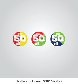 50 % bieten Tag-Vektordesign-Kollektion an