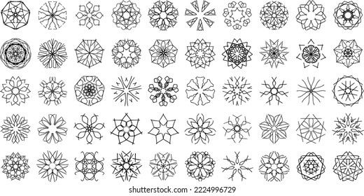 50 Ornamental mandala vector design