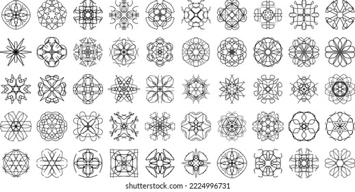 50 Ornamental mandala vector design