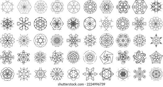 50 Ornamental mandala vector design