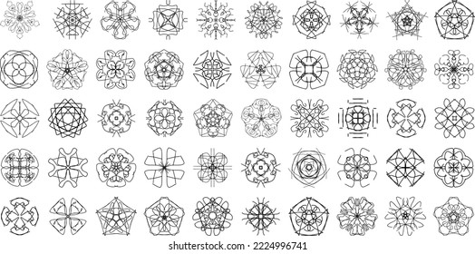 50 Ornamental mandala vector design