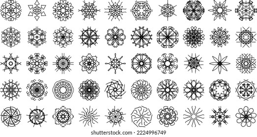 50 Ornamental mandala vector design