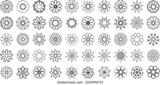 50 Ornamental mandala vector design