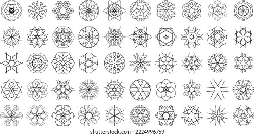 50 Ornamental mandala vector design