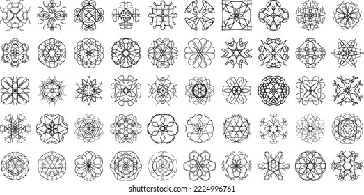 50 Ornamental mandala vector design