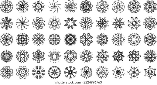 50 Ornamental mandala vector design