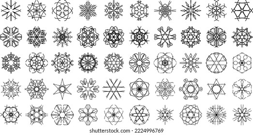 50 Ornamental mandala vector design