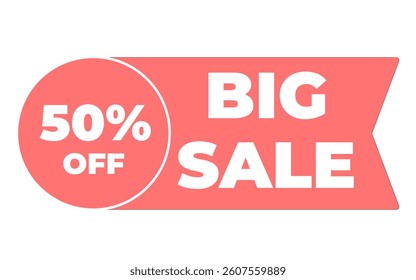50 percent big sale offer frame icon
Icon discount ribbon creative