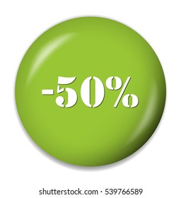 50 percent button