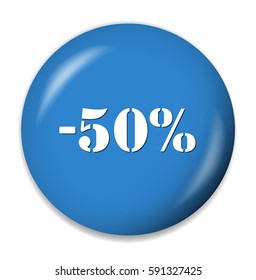 50 percent button