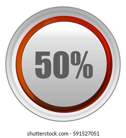 50 percent button