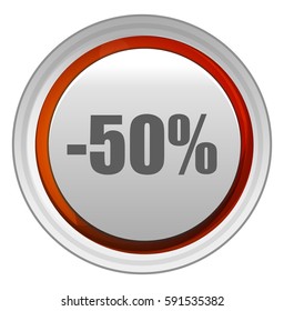 50 percent button