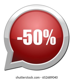 50 percent button