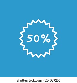 50% percent; digits. Vector illustration.