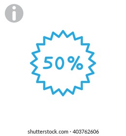 50% percent; digits. Vector illustration.