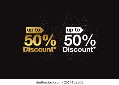 up to 50 percent discount isolated vector design