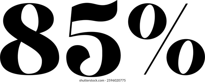 50 Percent Discount Offer Number Typography Style A1017