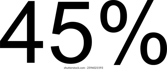 50 Percent Discount Offer Number Typography Style A0808